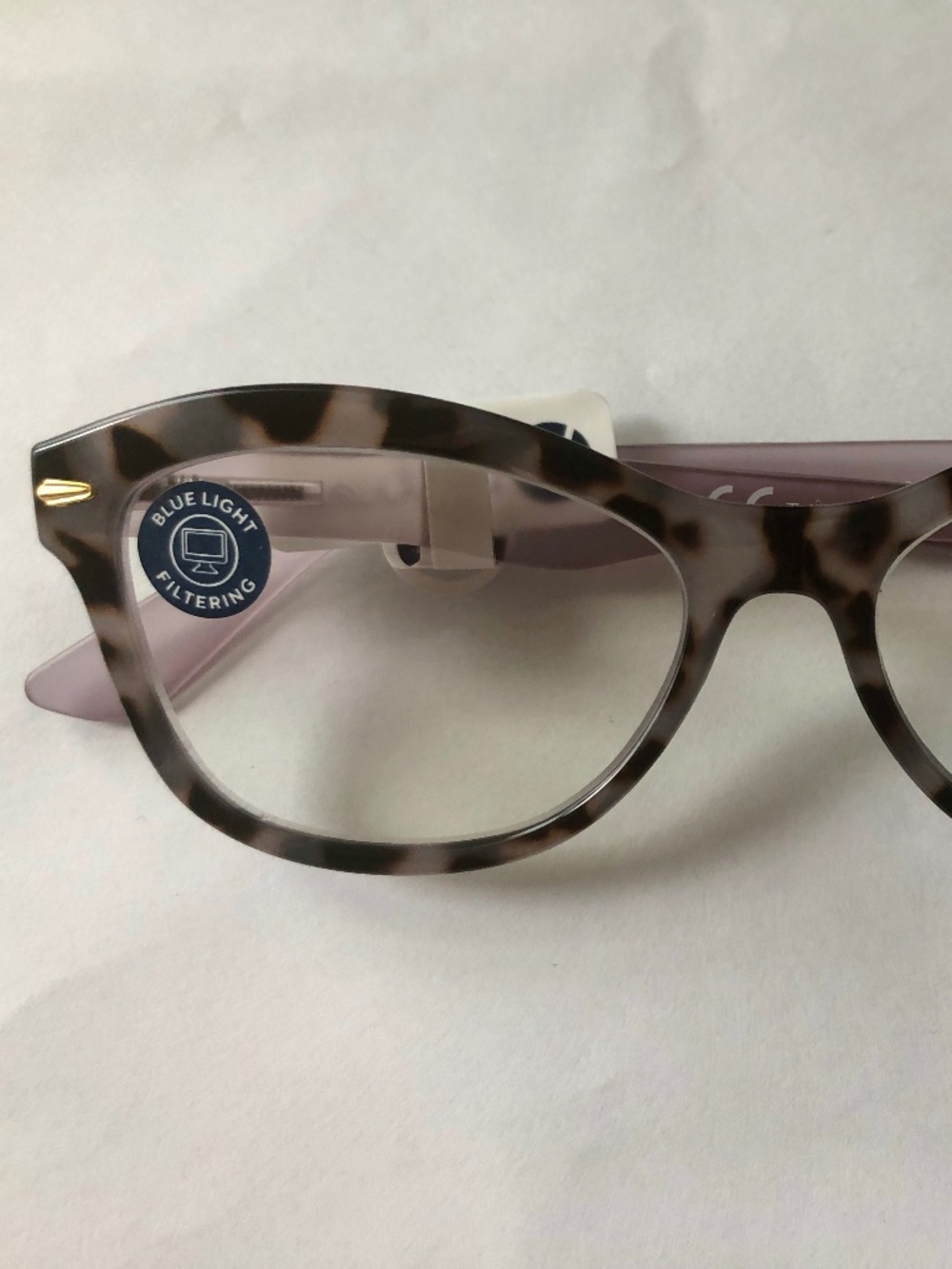 NEW Peepers Gray Tortoise Purple Monterey Blue Light Filtering Glasses +0.00